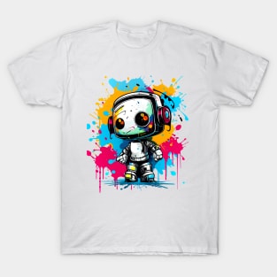 Cute cartoon Robot. Funny cyborg. T-Shirt